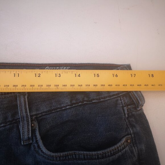 Eddie Bauer Ladies Boyfriend Fit Medium Wash Relaxed Leg Lined Jeans - Picture 14 of 16